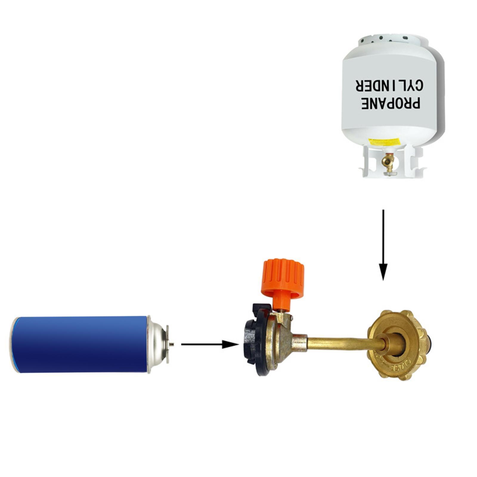 Gas Tank Refill Adapter Solid Brass Canister Accessories for Outdoor Picnic