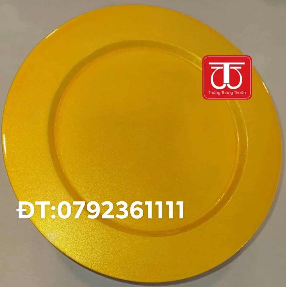 Mâm gỗ sơn mài đẹp màu vàng và đỏ nhiều kích thước