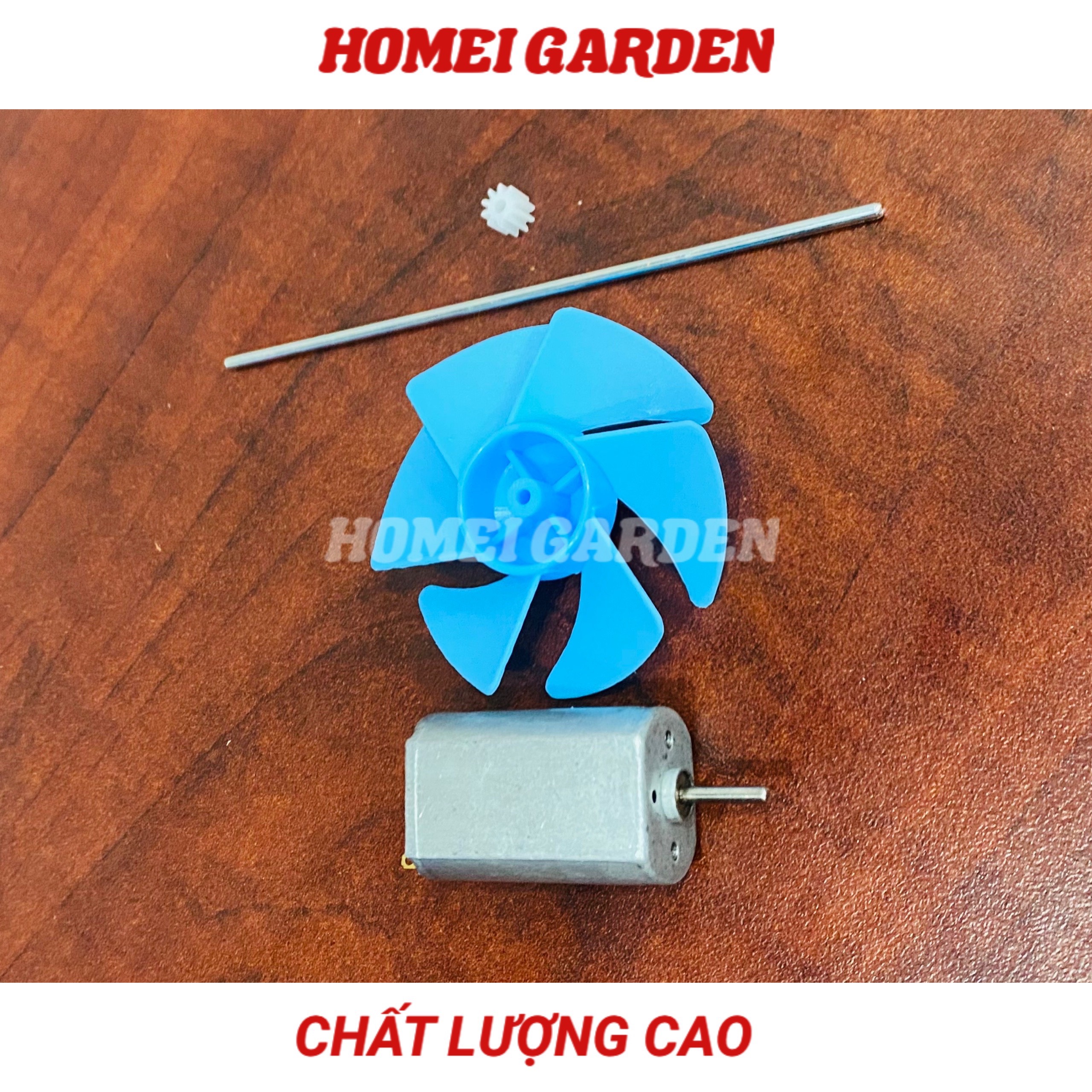 Bộ motor chế tàu thuyền mini 180SH điện áp 3V - 6V trục 100mm chân vịt 50mm DIY - HM0055