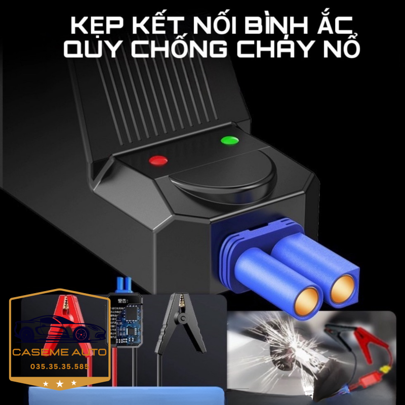 Kích Bình Ô Tô, Bộ Kích Ắc Quy Ô Tô Đa Năng 4IN1 Soulor Kích Điện Ô Tô, Bơm Lốp Ô Tô, Sạc Dự Phòng, Đèn Pin - Hàng Nhập Khẩu