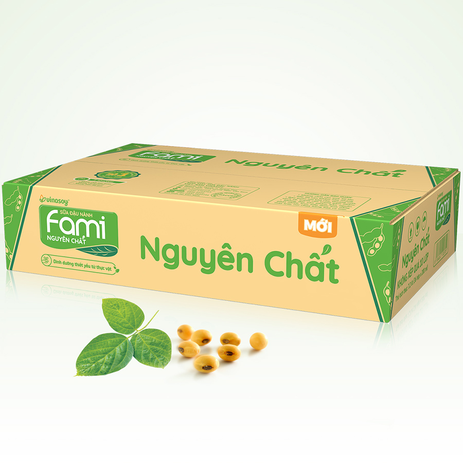 Thùng Sữa đậu nành Fami nguyên chất (200ml x 36 Hộp)