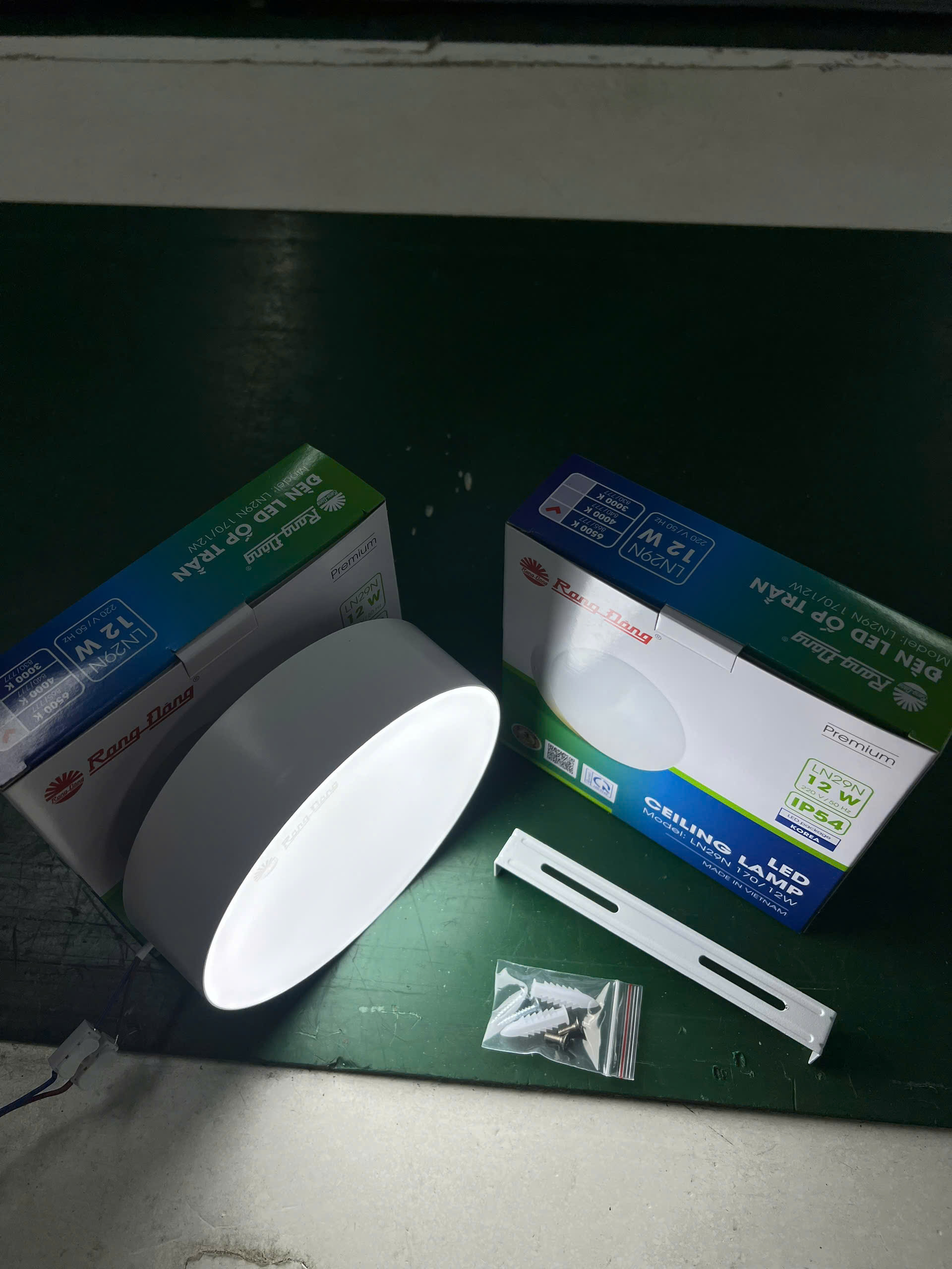 Đèn LED ốp trần tròn đổi màu đế nhựa LN29N 12W, 18W, 24W chính hãng Rạng Đông