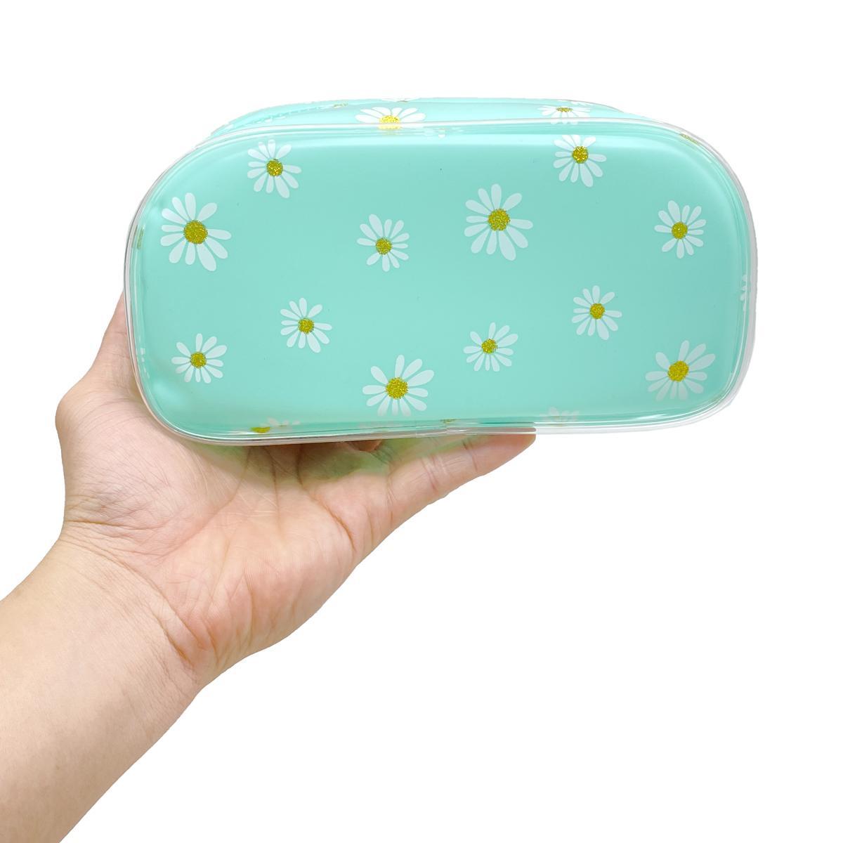 Bóp Viết Nhựa Hoa Cúc Xanh Mint - AGLQ230007