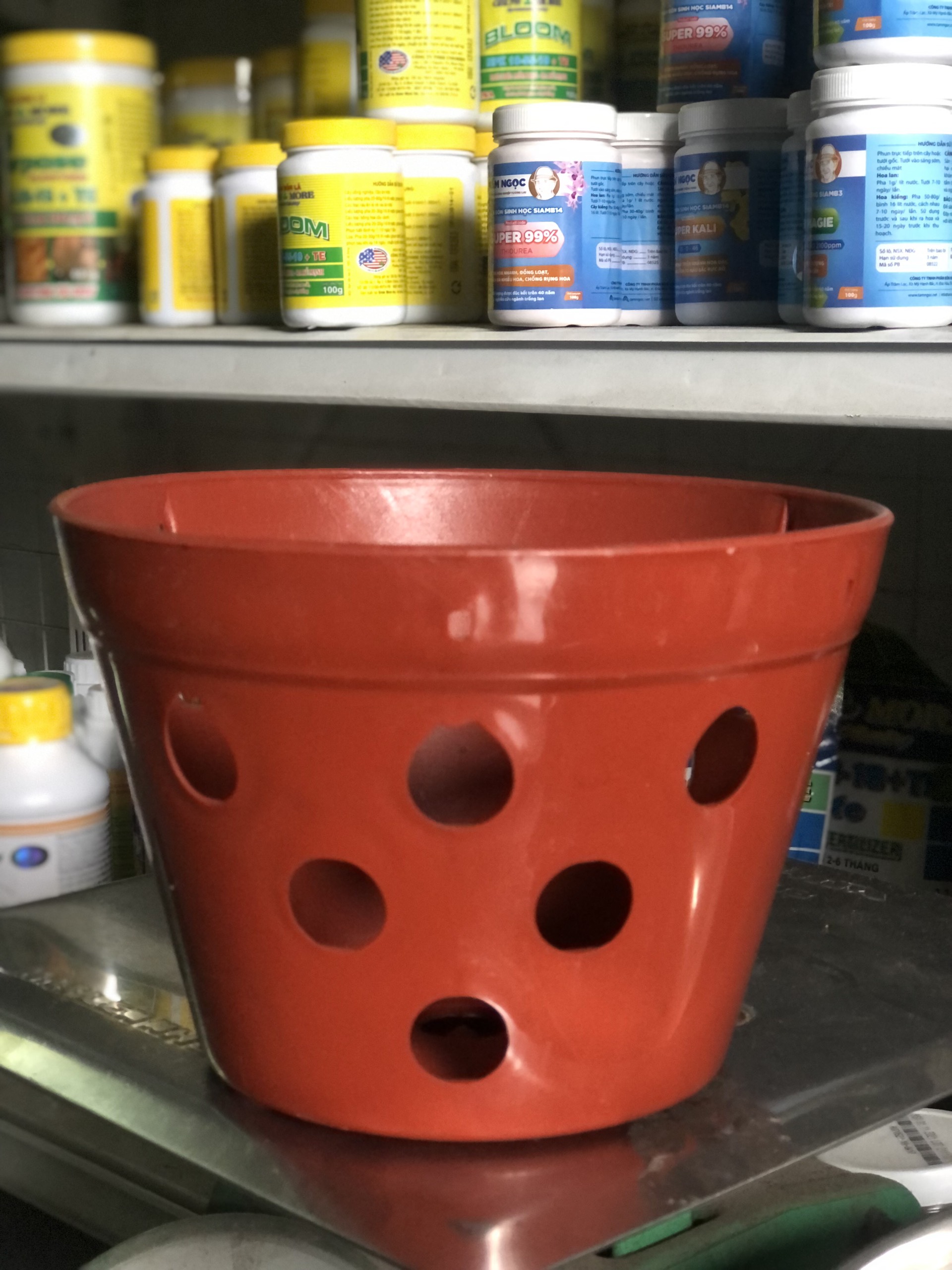 Chậu Nhựa Giả Đất Nung Trồng Hoa Lan, Cây Cảnh- 20cm