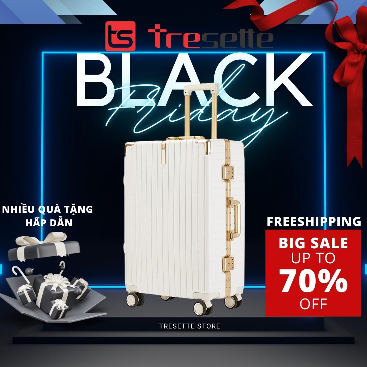 BFQ2ST500KTL: giảm 8% cho đơn từ 500K Vali khóa sập cao cấp nhập khẩu Hàn Quốc Tresette 1175