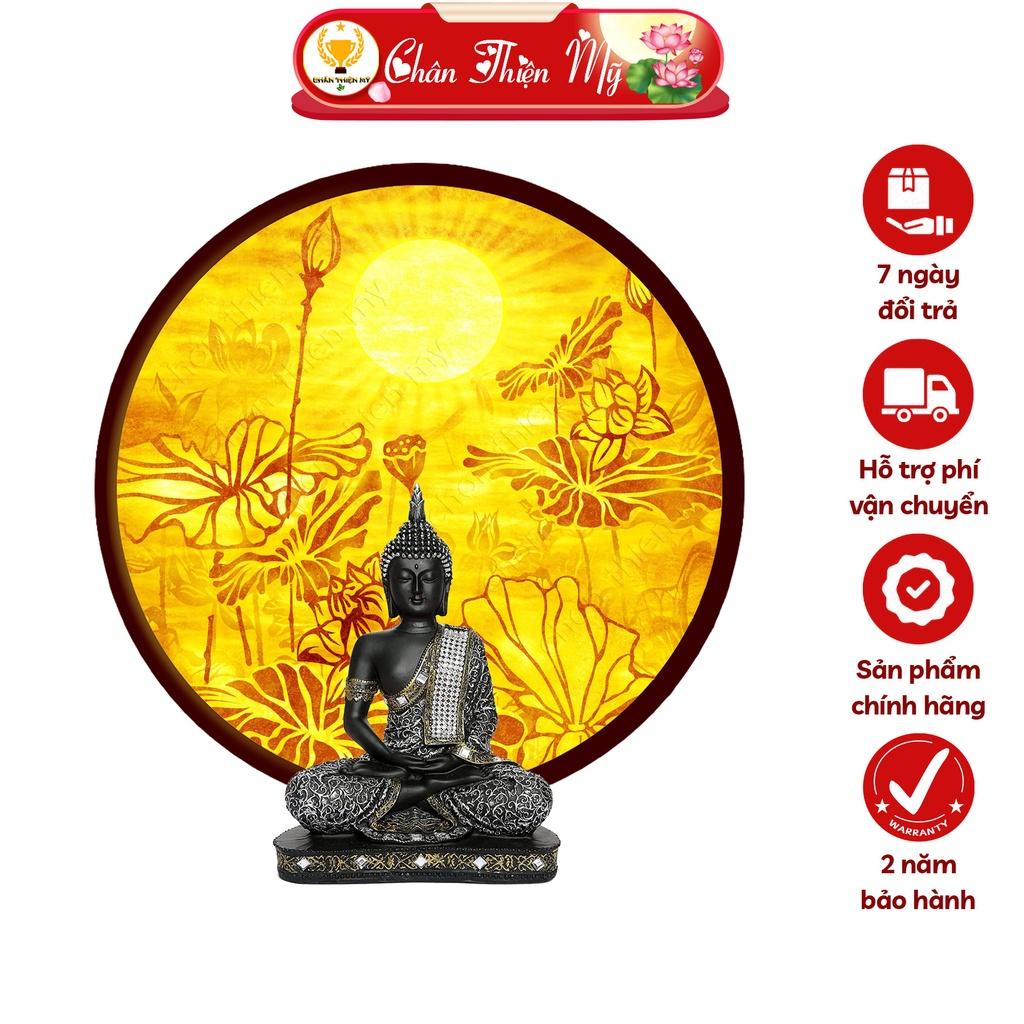 Đèn Thờ Hào Quang Phật Tranh Trúc Chỉ Tròn, Trang Trí Bàn Thờ, Hào Quang Trúc Chỉ Hoa Sen TC-HQ-159