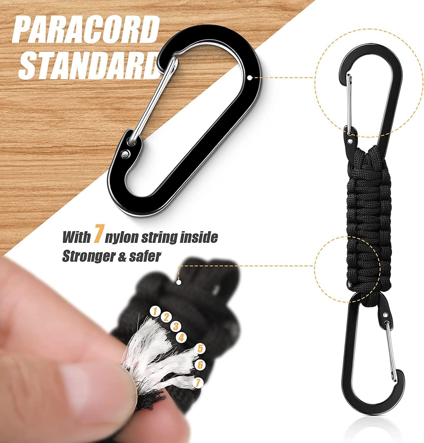 Móc Khóa Bện Dây Kẹp Chìa Khóa Móc Khóa Kẹp Bình Nước Chìa Khóa Ba Lô Dụng Cụ