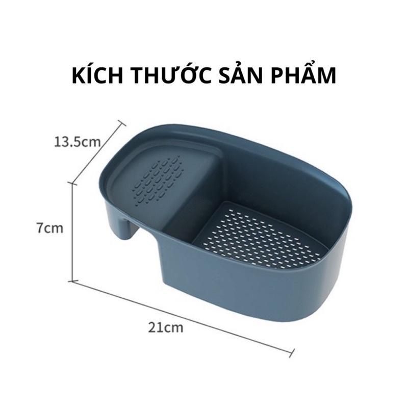 Rổ Lọc Rác Bồn Rửa Bát Kèm Để Đồ Đa Năng, Khay Lọc Rác Gài Bồn Rửa Chén Bát