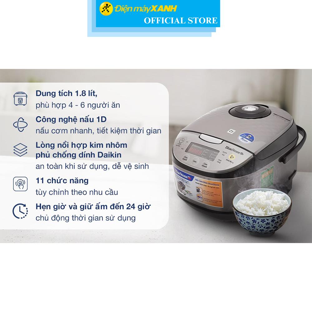 Nồi cơm điện tử BlueStone 1.8 lít RCB-5938 - Hàng Chính Hãng
