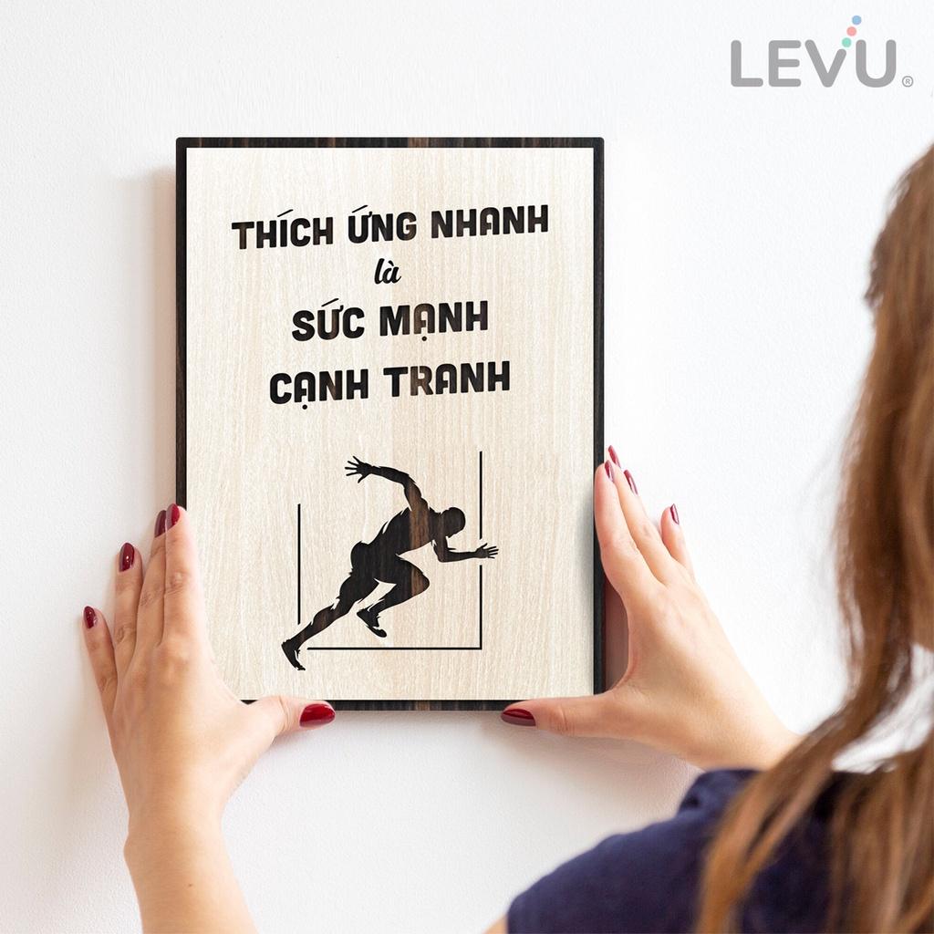 Tranh slogan doanh nghiệp LEVU LV136 "Thích ứng nhanh là sức mạnh cạnh tranh"
