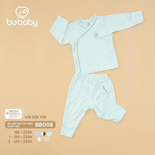Bộ Dài Tay Cài Chéo BU Baby Trơn BB008