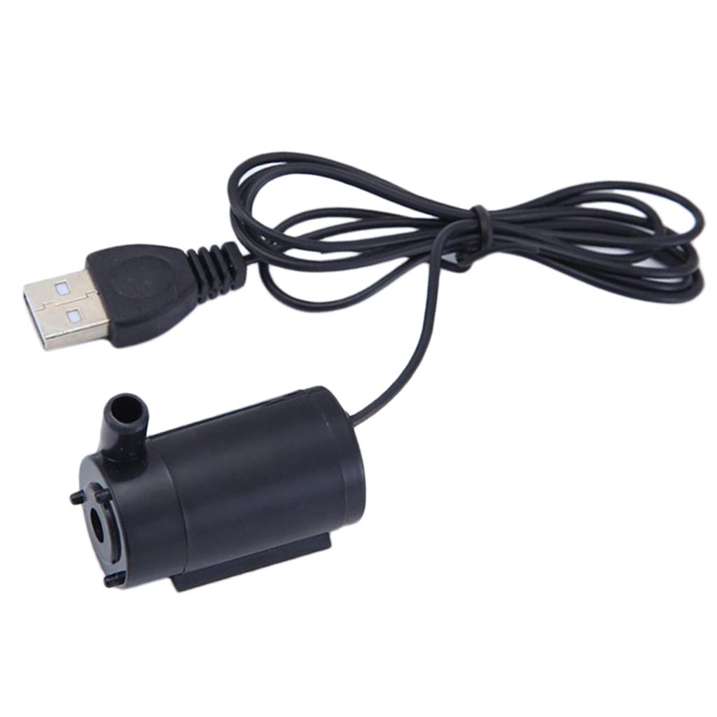 Mini DC3V-6V USB Lưu Thông Nước Bơm Chìm Với 1 M Dùng Cho Cá, lưu Thông Nước/Ngang Đen