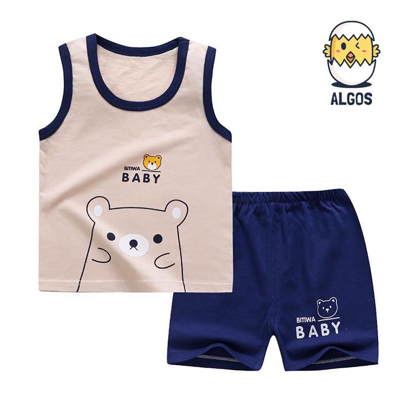 Bộ quần áo bé trai - Bộ Baby Bear - Cotton 100% thoáng mát thấm hút mồ hôi an toàn cho bé