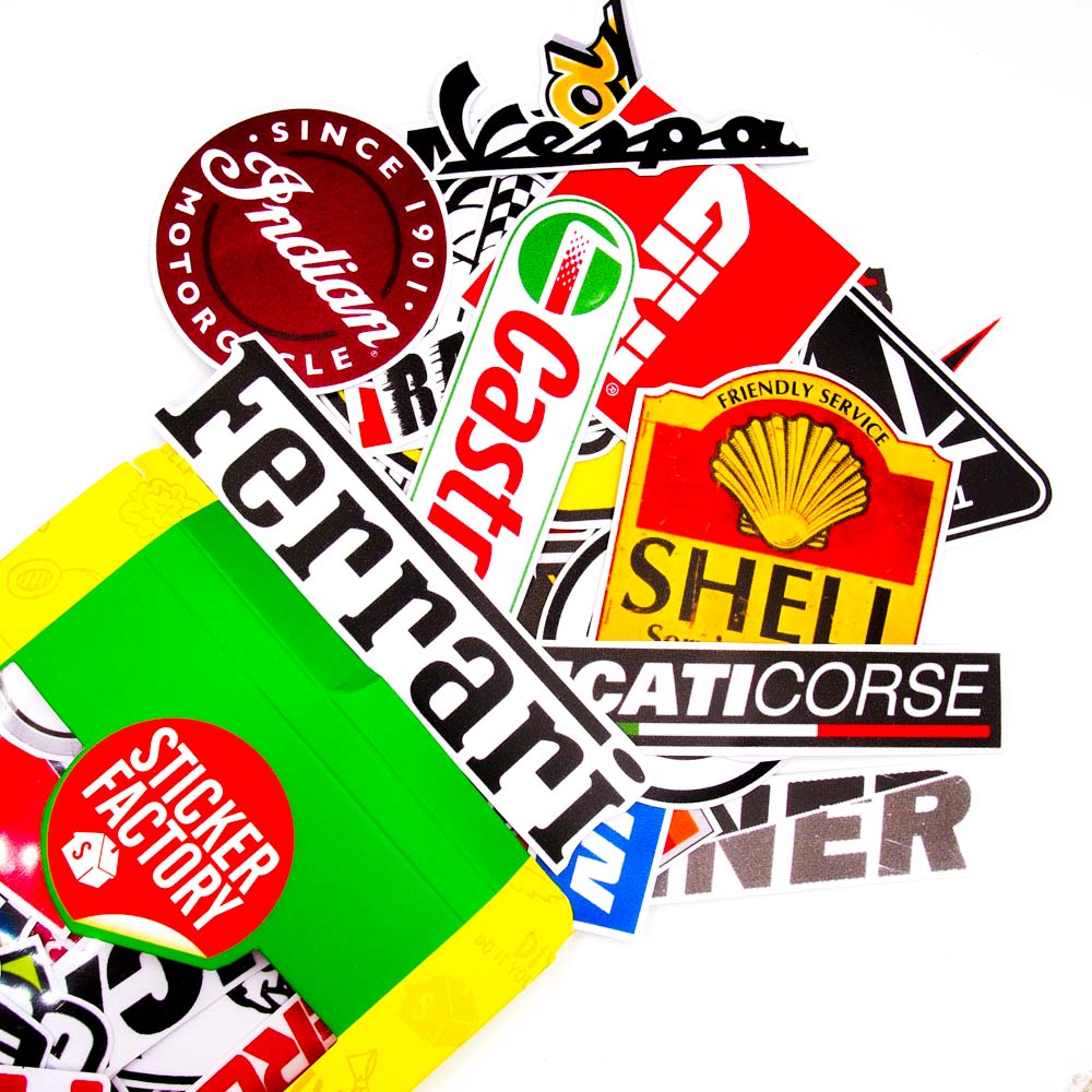 Combo 3 Hộp Sticker Hình Dán - BIKER (Logo Racing, Motorcycle, Cafe Racer)