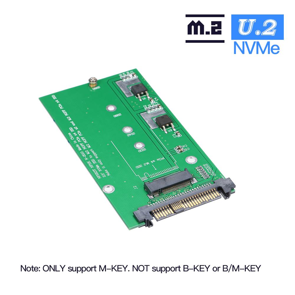 Thẻ chuyển đổi NVME sang NGFF M-KEY U.2 sang M.2 Giao diện PCI-E 4X và Nguồn cấp SATA
