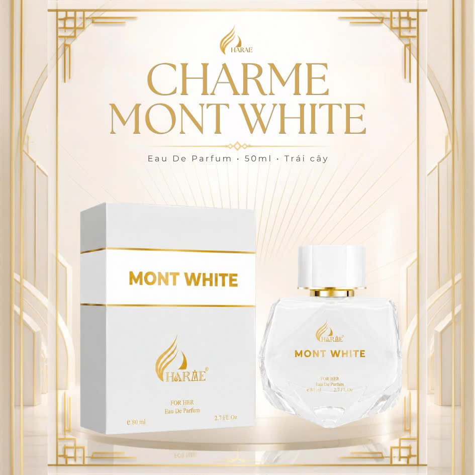 Nước Hoa Nữ Charme Mont White 80ml Chính Hãng – Eau De Parfum – Thanh Lịch, Nữ Tính, Lưu Hương 7–12 Giờ