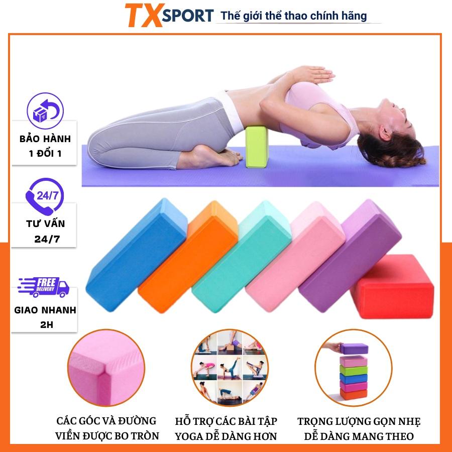 Gạch Tập Yoga Chất Liệu Xốp EVA Cao Cấp TXstar Chống Trơn Trượt, Độ Nén Cao Dễ Dàng Sử Dụng