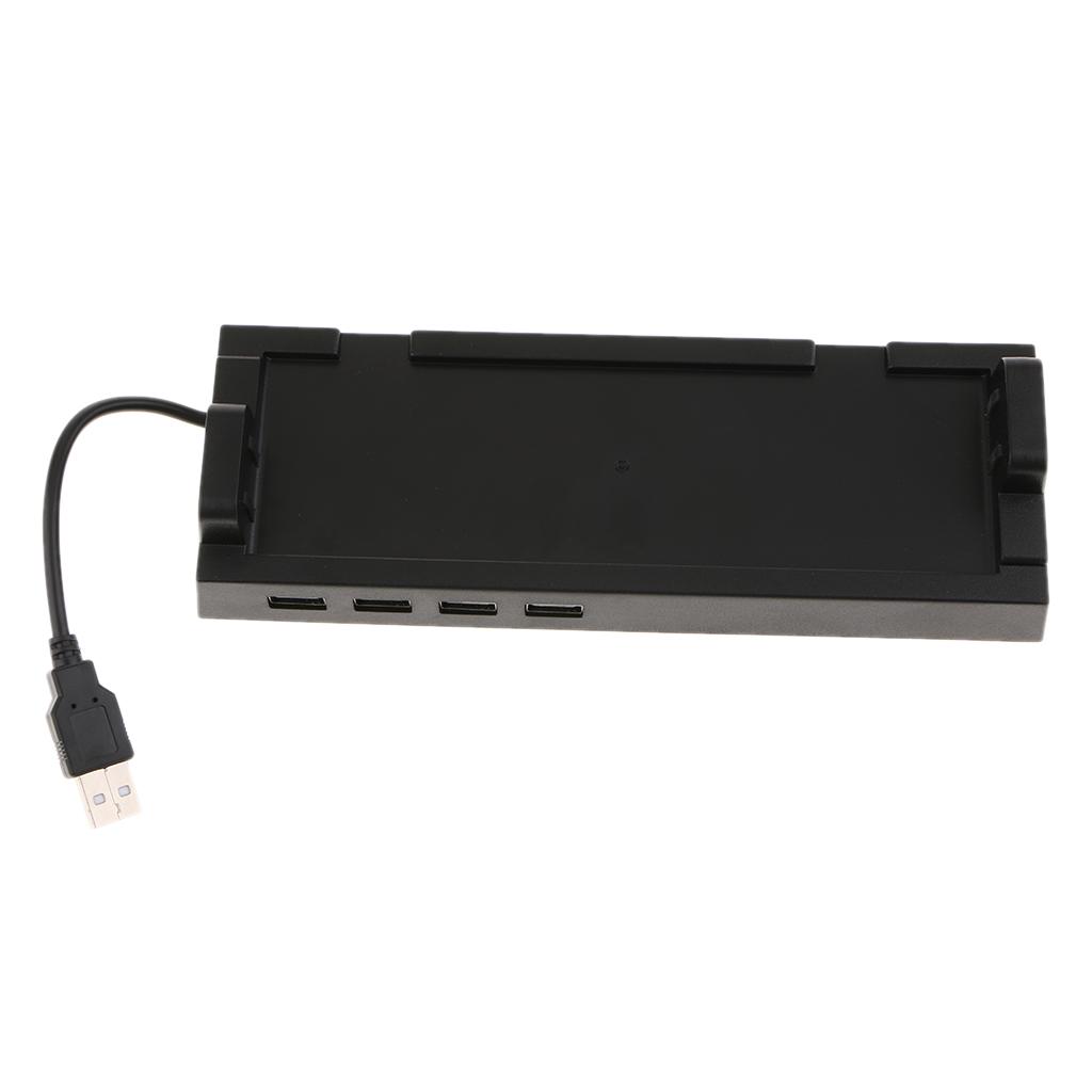 Hilabee Đen Hub USB-Đứng Dock Đế Sạc 4 Cổng USB HUB Cho Công Tắc