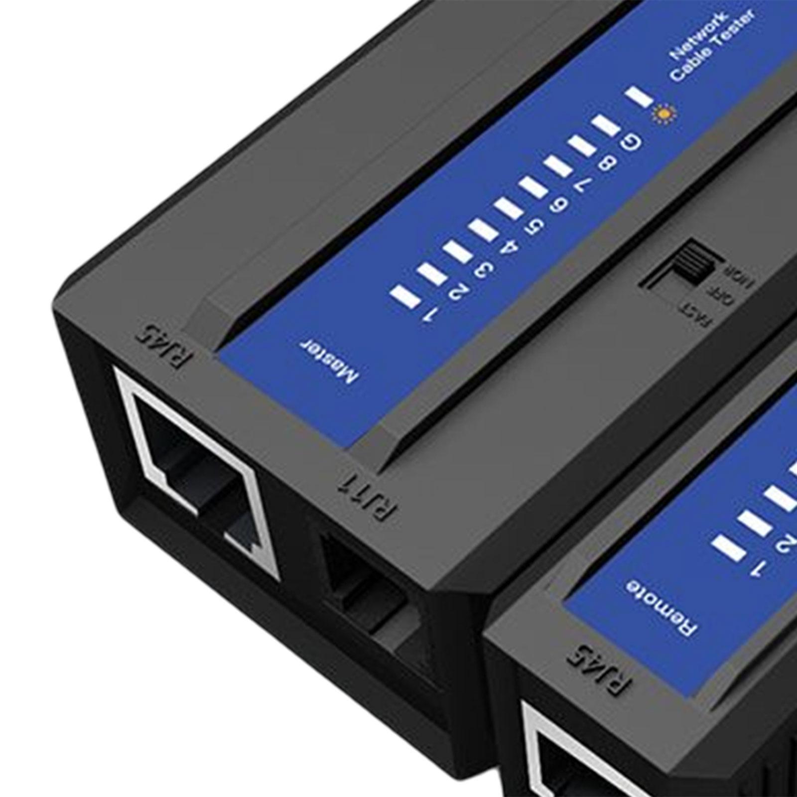 Network Cable Tester, LAN Wire Ethernet Cable Tester Phone RJ11, Cable Tester Test Tool, with automatic sleep function