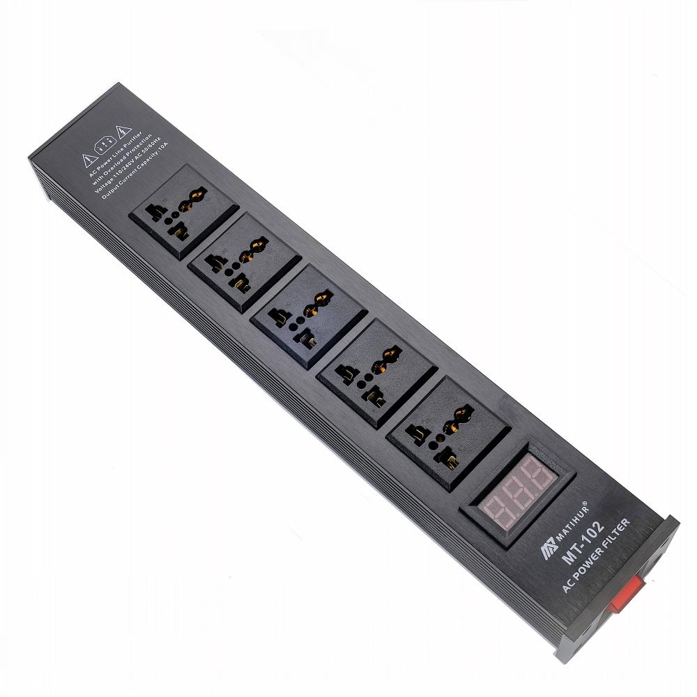 Âm Thanh Hifi Tiếng Ồn Nguồn Điện AC Lọc Điện Hòa Điện Chống Sét Với EU Ổ Cắm Điện Dải Matihur MT-102
