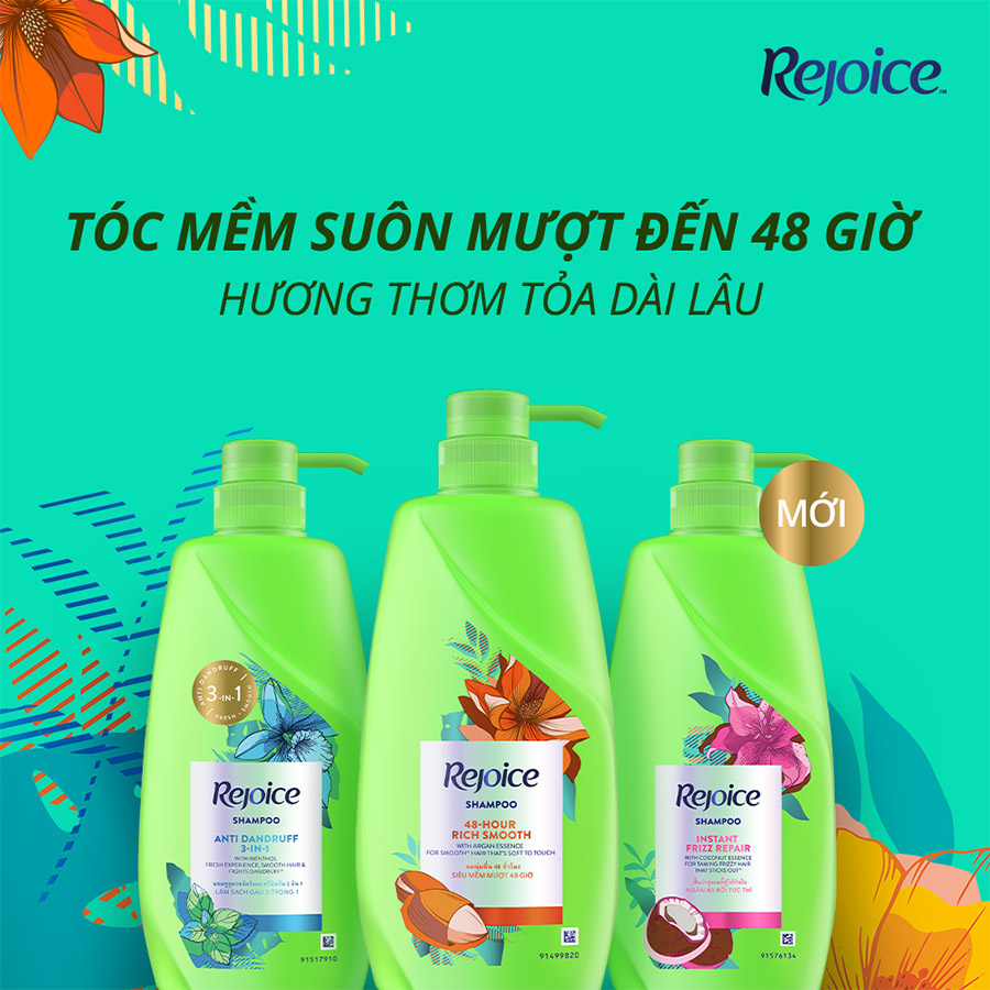 Combo 2 Dầu Gội Rejoice Siêu Mượt 900ml