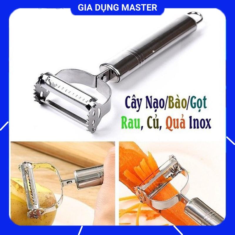 Đồ nạo rau củ quả, dụng cụ gọt hoa quả cầm tay loại 2 lưỡi, chất liệu INOX, đa năng thiết kế an toàn, tiện dụng