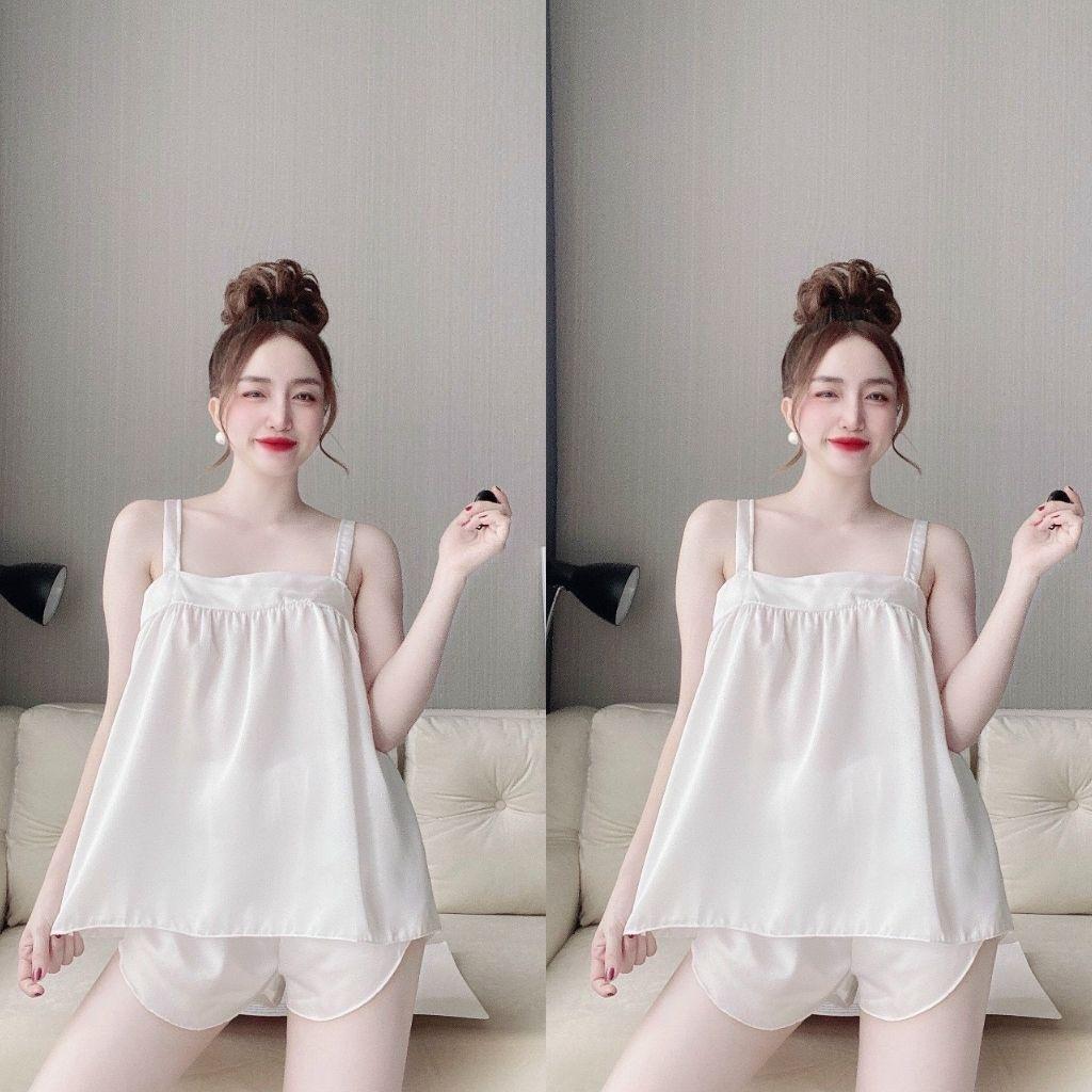 Đồ Ngủ Nữ Đồ Ngủ Sexy lụa Satin cao cấp mềm mại xinh xắn < 60KG
