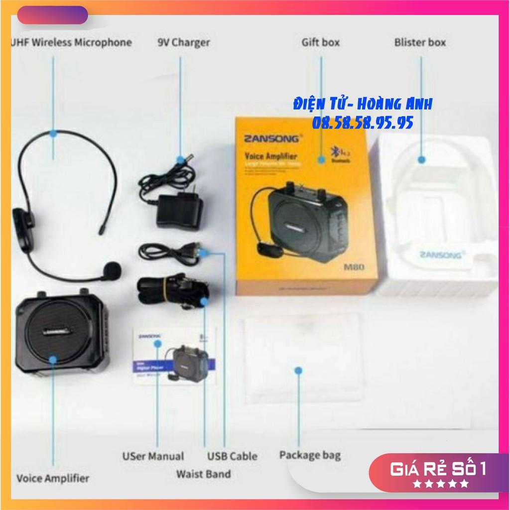 Máy trợ giảng zansong M80 (m88) loa trợ giảng dòng micro không dây bluetooth đài fm