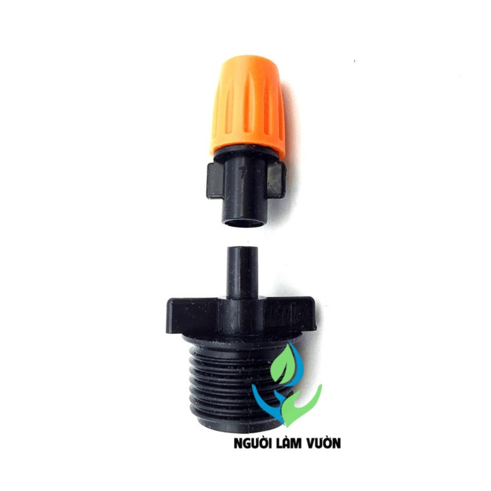 Combo 10 béc phun sương nhựa tưới lan, cây cảnh - điều chỉnh được lượng nước kèm khớp nối ren 21mm