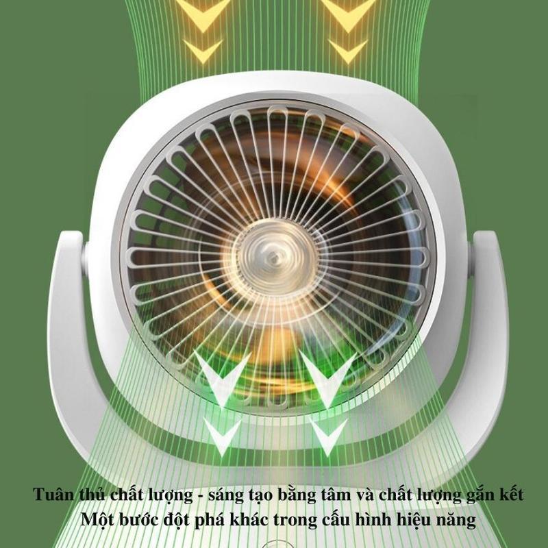 Quạt Tích Điện Để Bàn Fan F3 Xoay 180 Động Cơ Không Tiếng Ồn, 3 Cấp Độ Gió Siêu Mát, Cổng Sạc Nhanh Type-C - Giao Màu Ngẫu Nhiên - Hàng Chính Hãng