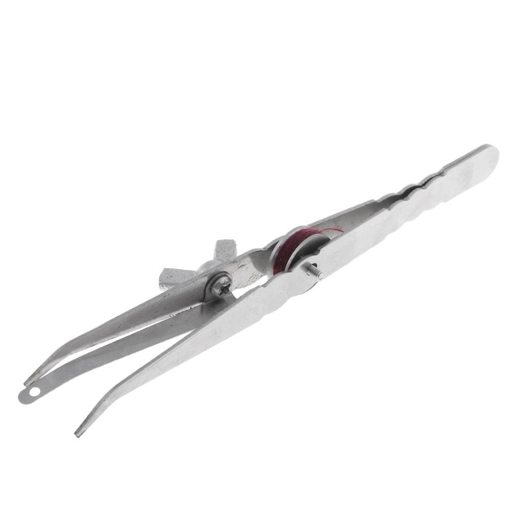 Stainless Steel Durable Fishing Lure Bander Tool Earthworm Bloodworm Clip