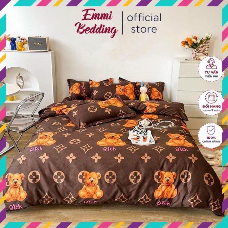 Bộ chăn ga gối , coton poly họa tiết hoa quả đủ size miễn phí bo chun