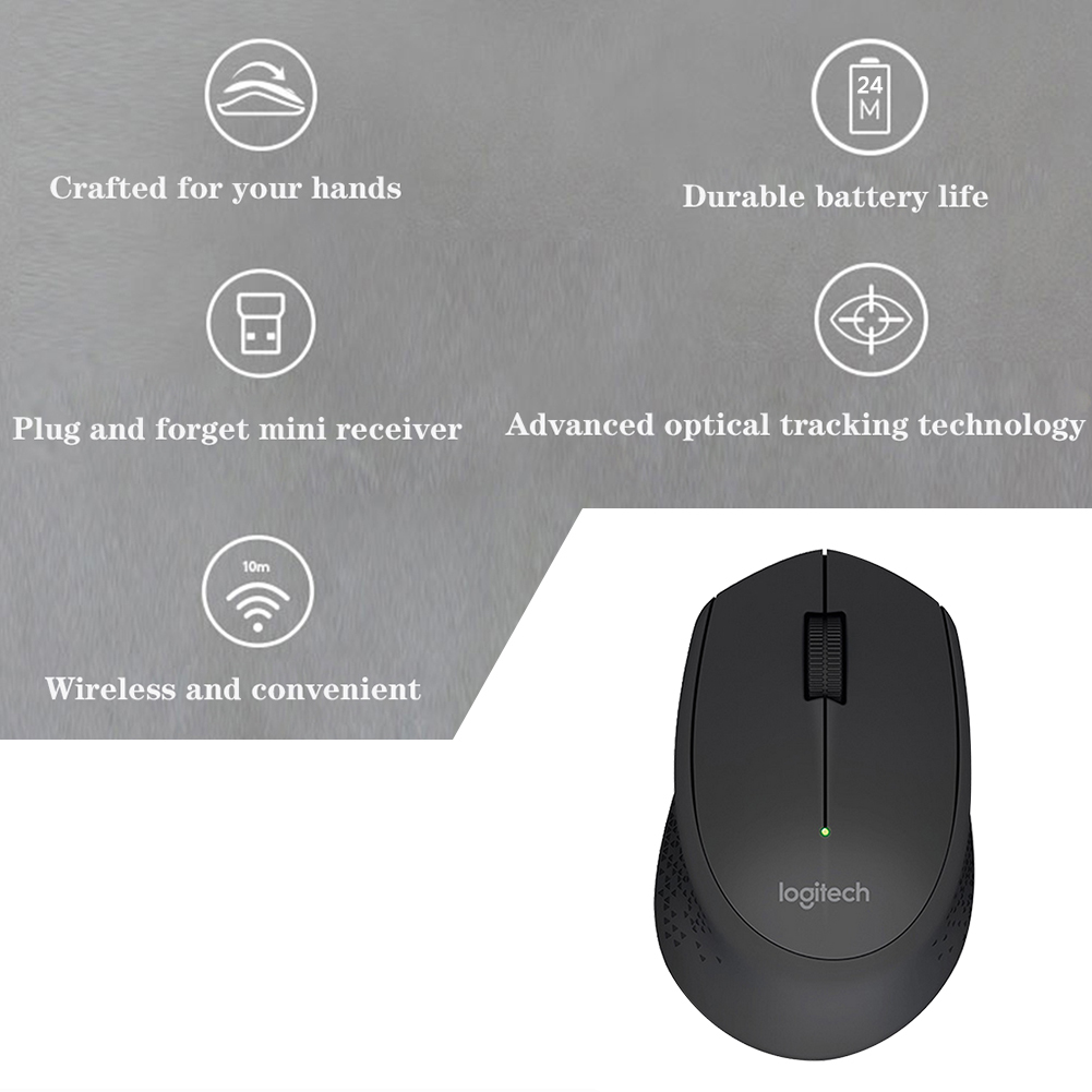 Chuột Logitech M280, màu đen không dây