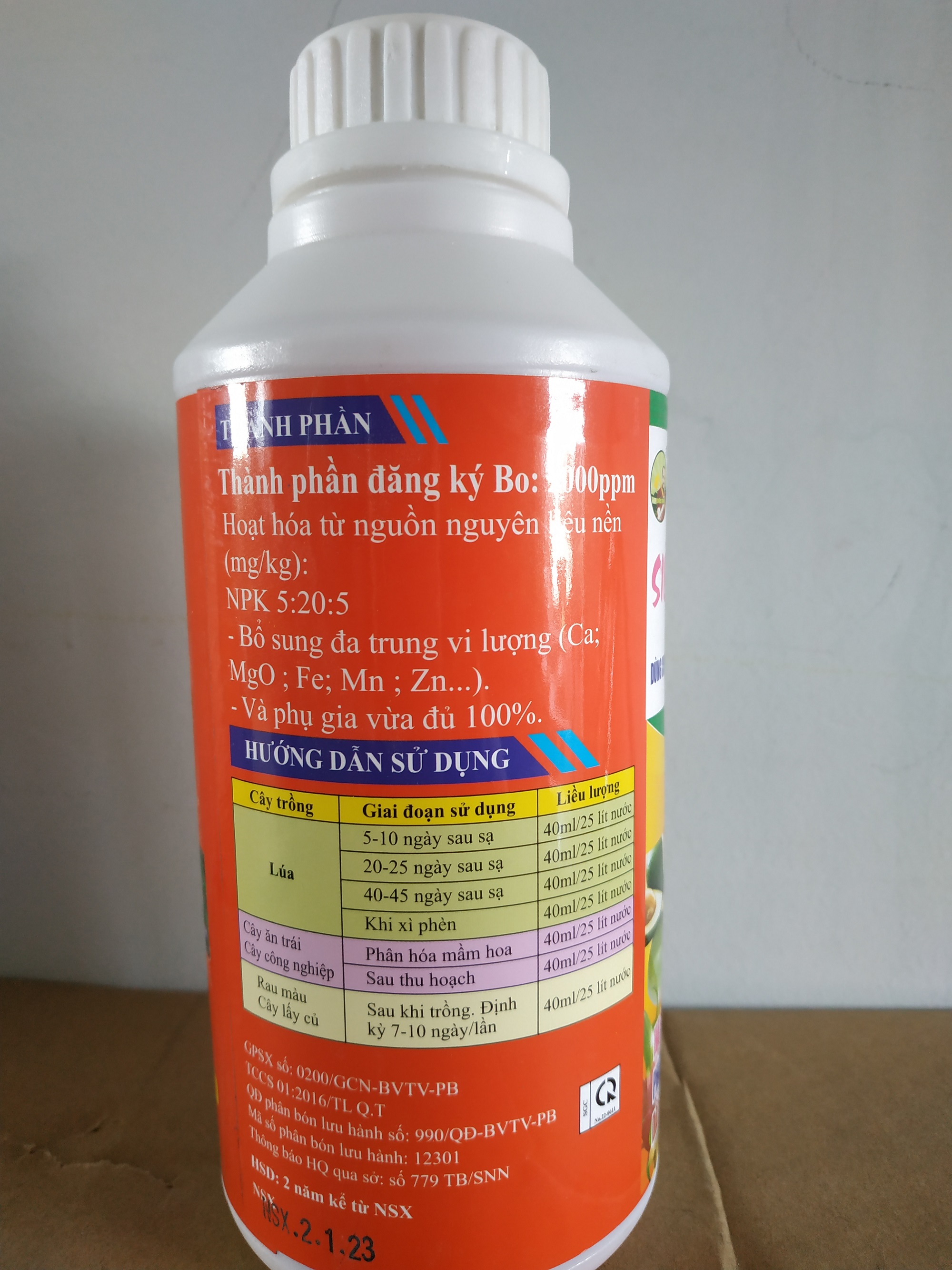 Phân bón vi lượng Siêu Lân Đỏ hạ phèn nhanh, phát triển rễ, tăng thụ phấn, tạo củ mạnh - chai 500 ml bomax