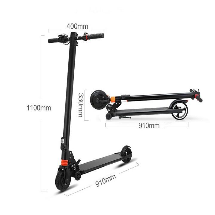 Xe Scooter điện xếp gọn S8 không yên ,10km/lần sạc, tải 100kg