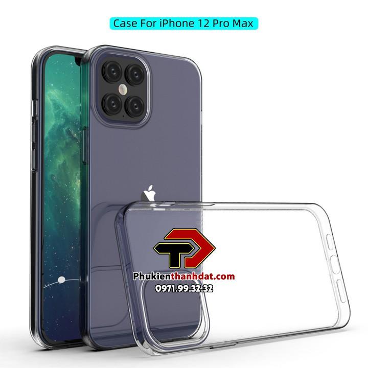 Ốp lưng dẻo trong suốt dành cho iPhone 12, iPhone 12 Max, iPhone 12 Pro Max, iPhone 12 Pro
