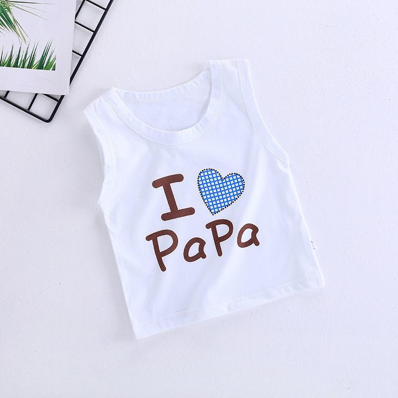 ÁO BA LỖ CHO BÉ TRAI BÉ GÁI MẪU I LOVE MAMA, PAPA