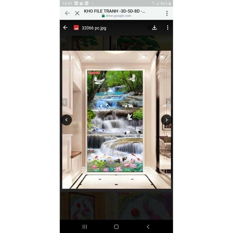 Tranh phong cảnh dán tường 3d KT 100x60 cm