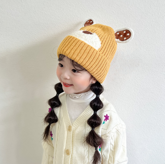 Bộ mũ len cực xinh cho bé yêu, sét nón len cho bé kèm khăn tạo kiểu