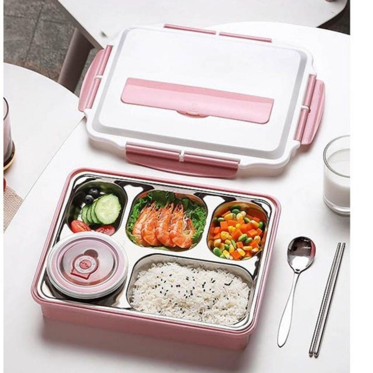 Hộp cơm giữ nhiệt 3 tầng inox cao cấp, Cặp lồng ủ cơm 3 tầng giúp hâm nóng cơm, thức ăn tiện lợi phù hợp văn phòng