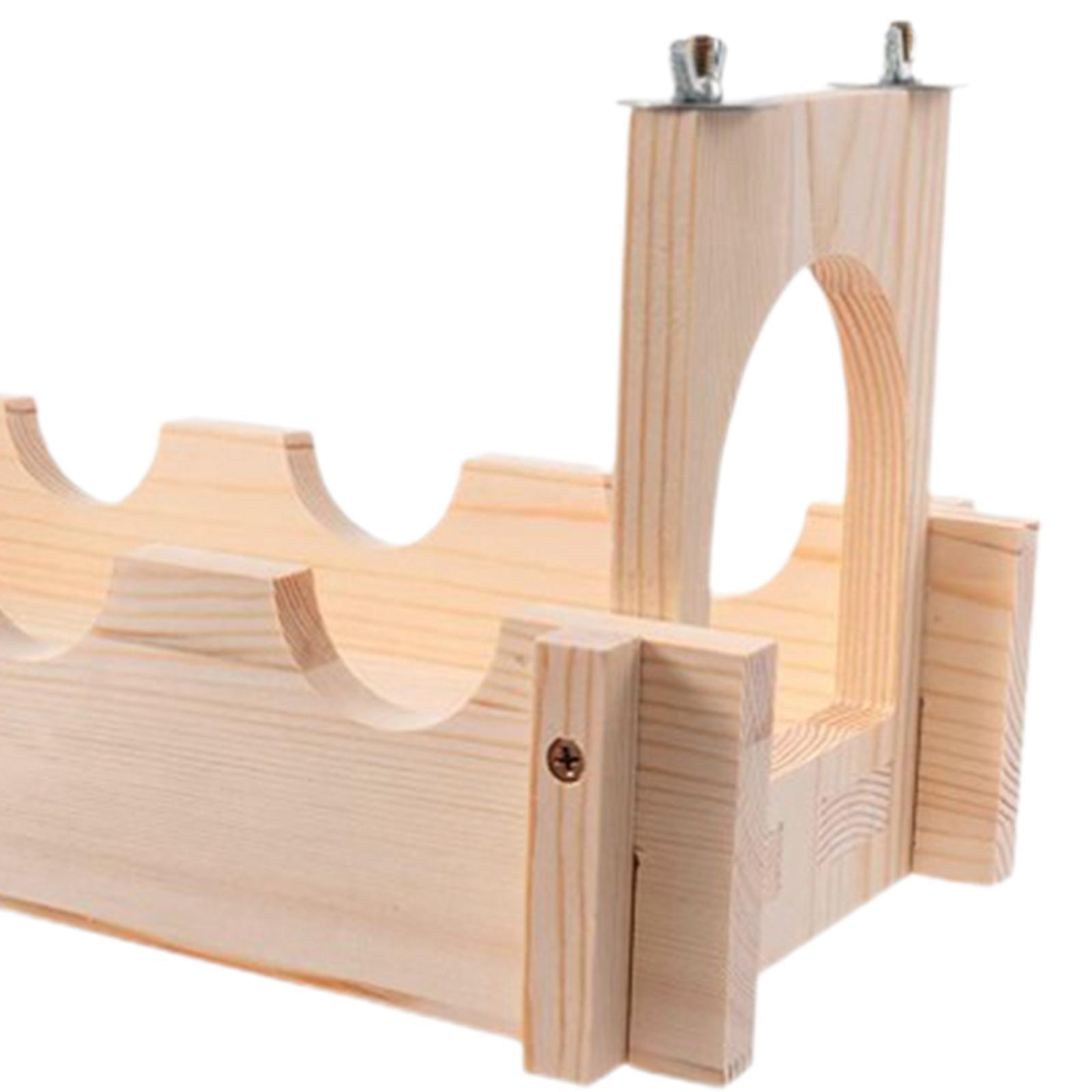Animal Playing Platform Toy Pet Bridge Cage Accessories Easy to Clean Durable Hanging Wood for Squirrels Mice Exercise Climbing