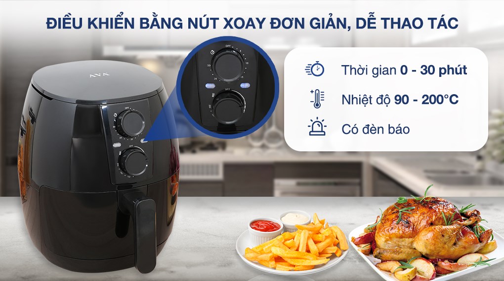 Nồi chiên không dầu AVA HB-8027 4 lít - Hàng chính hãng