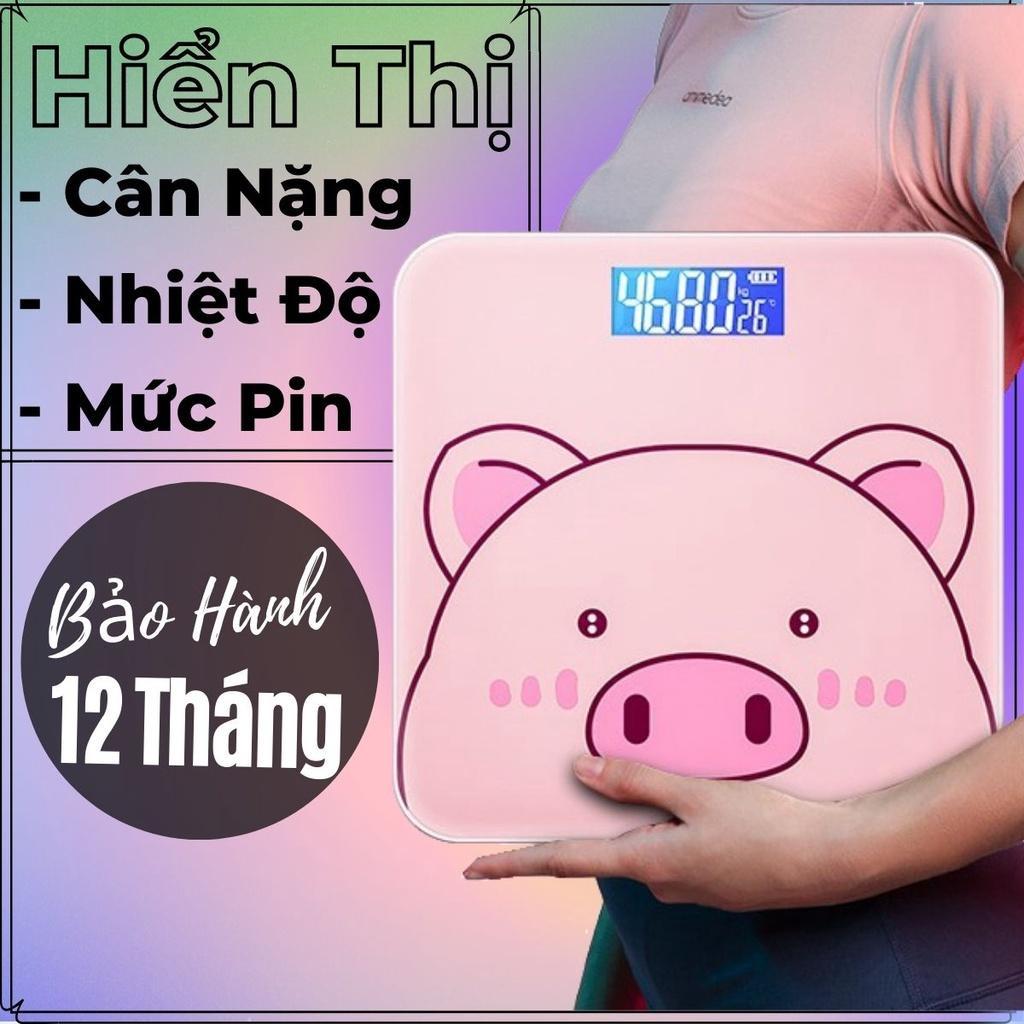 Cân Điện Tử Sức Khỏe Hình Chú Heo Xinh Xắn Dành Cho Gia Đình