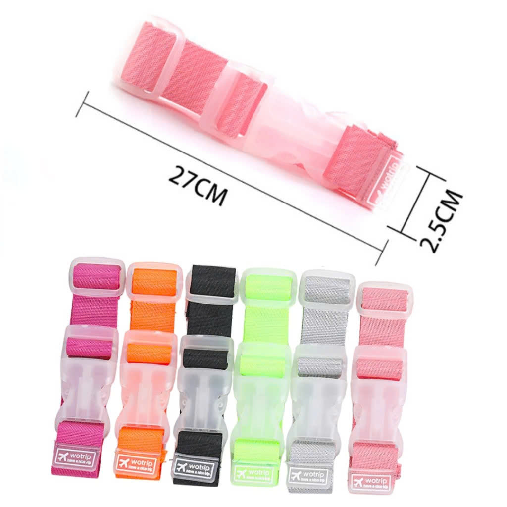 Dây Đai Buộc Khóa Hành Lý Vali Treo Balo Túi Xách Giỏ Cặp Đi Máy Bay Du Lịch Dã Ngoại Picnic Cắm Trại - Giao Màu Ngẫu Nhiên