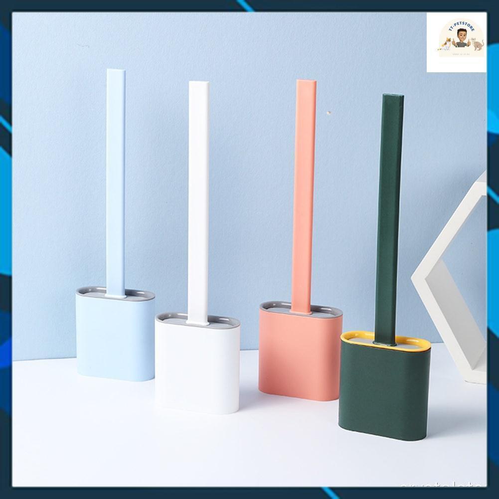 Chổi Cọ Nhà Vệ Sinh, Cây Cọ Toilet Bồn Cầu Bằng SiliCon Có Giá Đựng Dán Tường