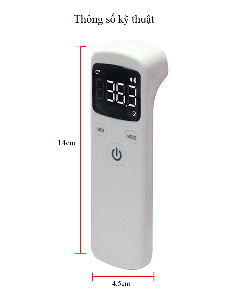 Nhiệt kế đo lường nhiệt độ cơ thể kết quả nhanh, chính xác MJK7