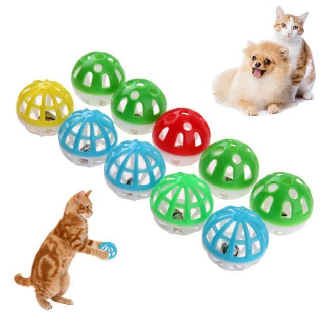 Bóng nhựa , đồ chơi thú cưng có lục lạc - đồ chơi cho mèo