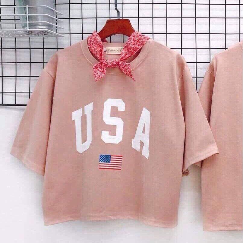 Áo thun nữ kiểu dáng croptop chất cotton tici 365.