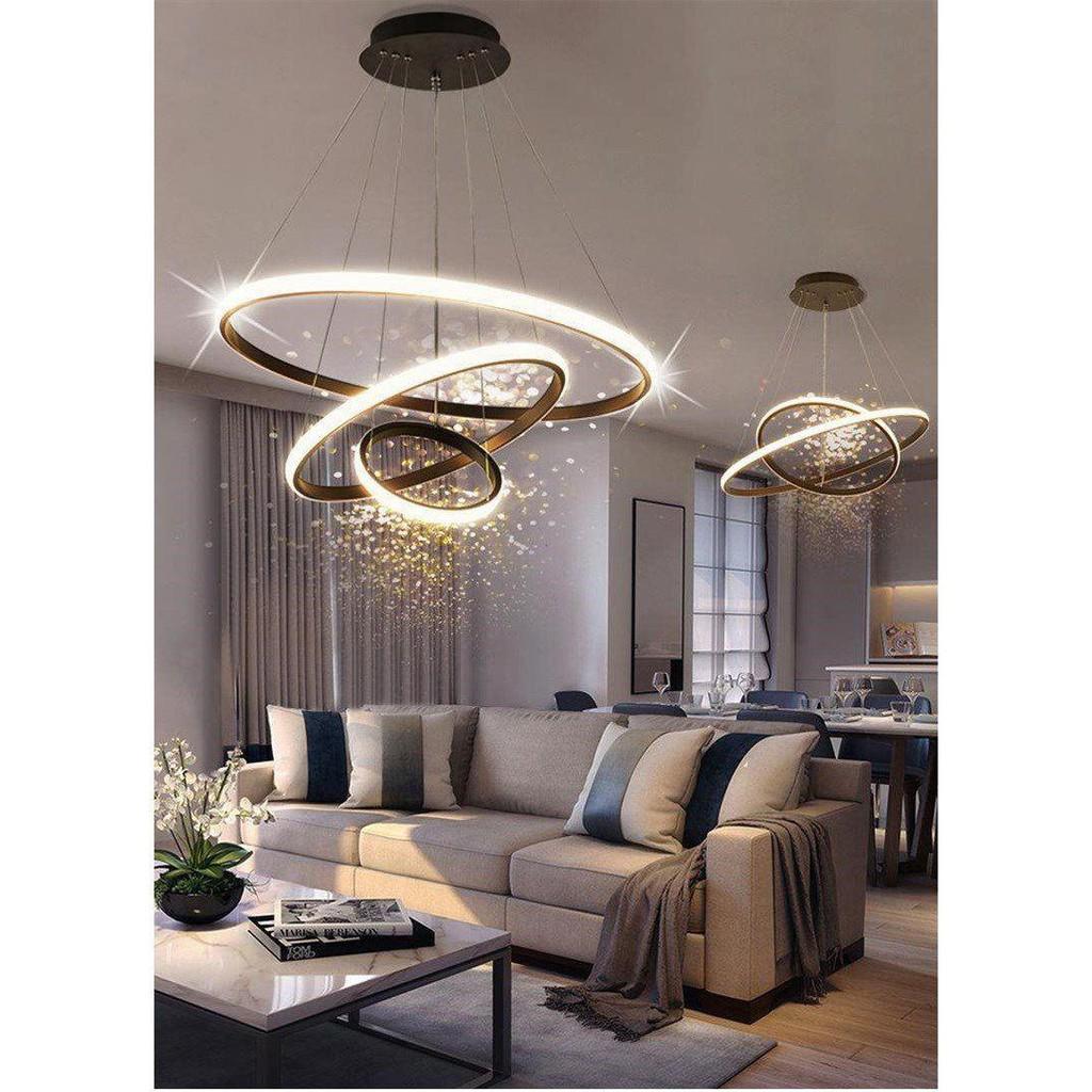 Đèn Thả Trần 3 vòng HANWOO VINA - Đèn Thả Trần Không Gian Led Hình Tròn 3 Vòng Cao Cấp
