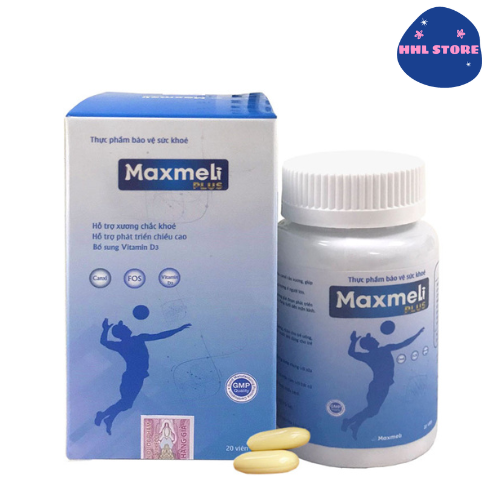 Tăng Chiều Cao Maxmeli Plus - Hỗ Trợ Bổ Sung Canxi,Vitamin D3 Giúp Hỗ Trợ Phát Triển Chiều Cao